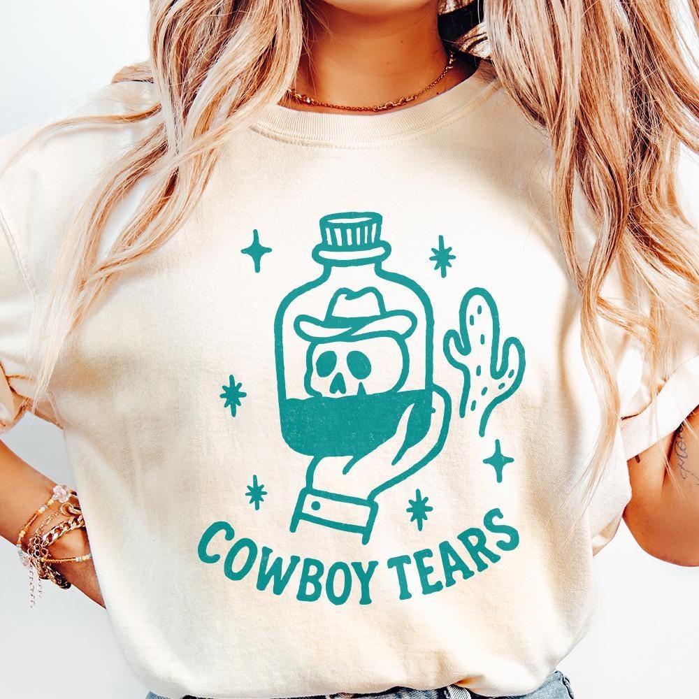 Cowboy Tears PNG, Western PNG Digital Download - 300 DPI Design for T-Shirt