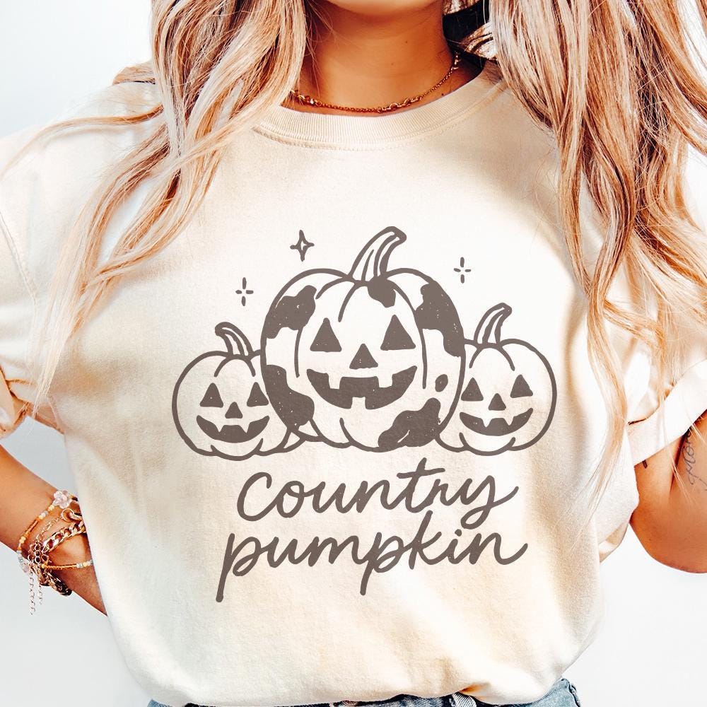 Country Pumpkin PNG, Halloween Pumpkin Digital Download - 300 DPI Design