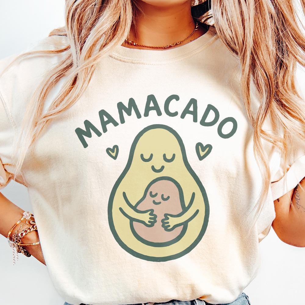 Mamacado PNG, Cute Avocado Mom and Baby Digital Download - 300 DPI Design