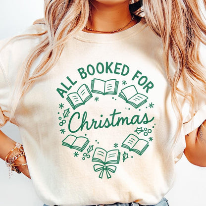 All Booked For Christmas PNG, Christmas Books PNG - 300 DPI Design for