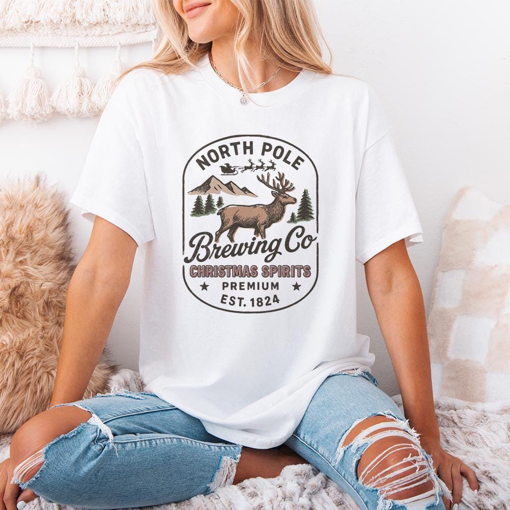 North Pole Brewing Co Christmas Spirits PNG, Reindeer Beer PNG - 300 DPI