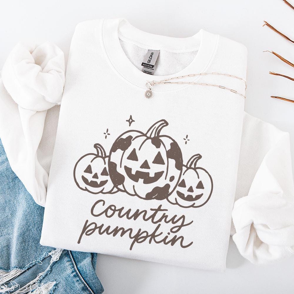 Country Pumpkin PNG, Halloween Pumpkin Digital Download - 300 DPI Design