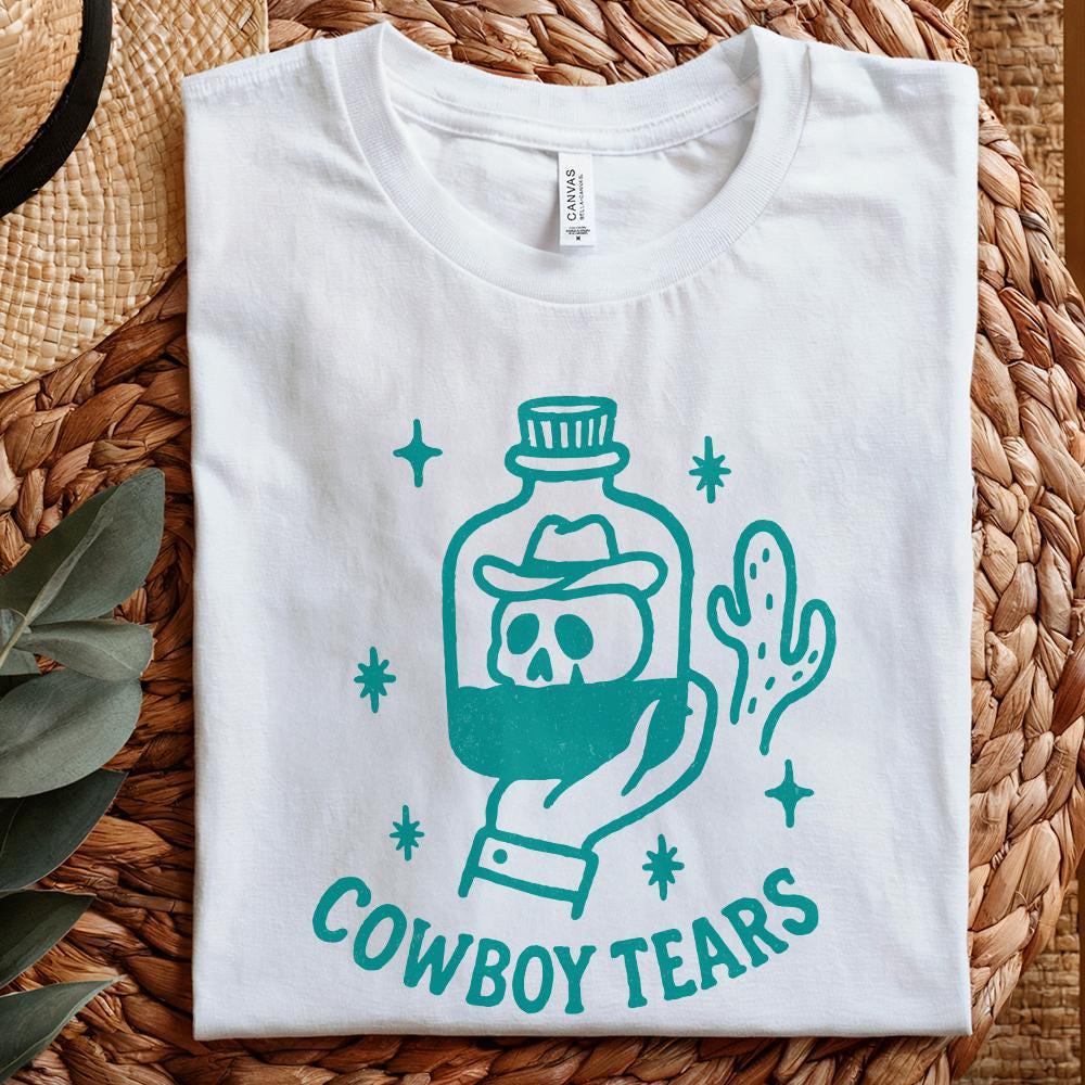 Cowboy Tears PNG, Western PNG Digital Download - 300 DPI Design for T-Shirt