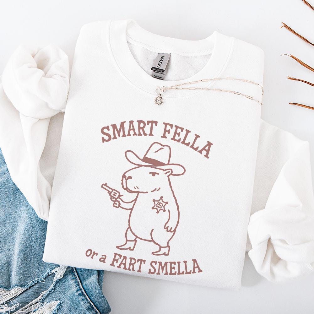 Smart Fella Or A Fart Smella PNG, Funny Western Sheriff Clipart - 300 DPI