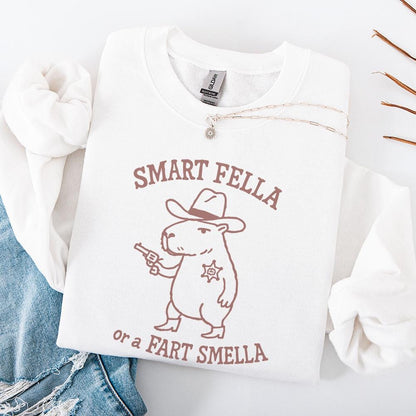 Smart Fella Or A Fart Smella PNG, Funny Western Sheriff Clipart - 300 DPI
