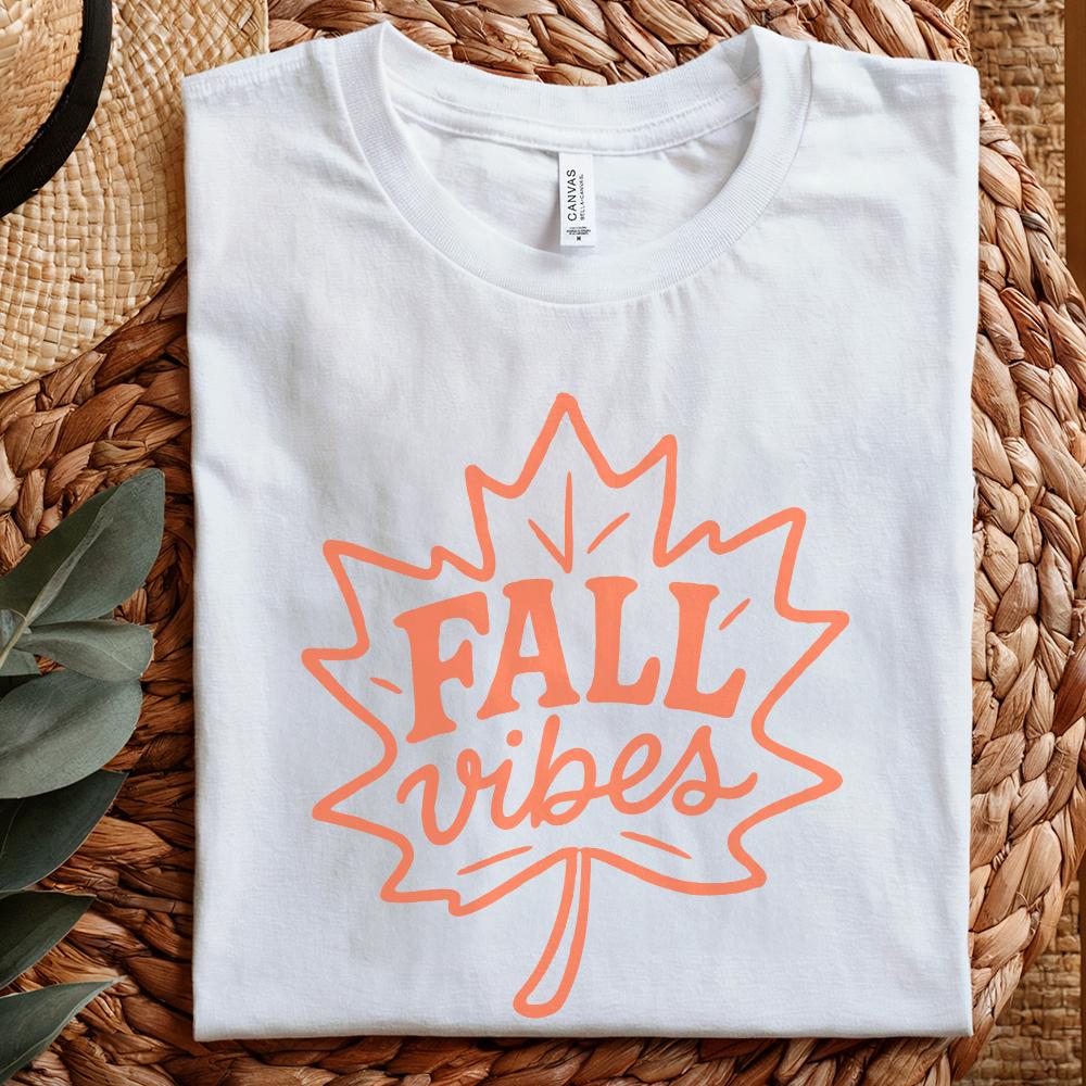 Fall Vibes PNG, Autumn Digital Download - 300 DPI Design for T-Shirt