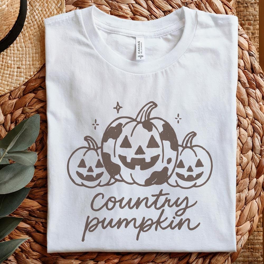 Country Pumpkin PNG, Halloween Pumpkin Digital Download - 300 DPI Design