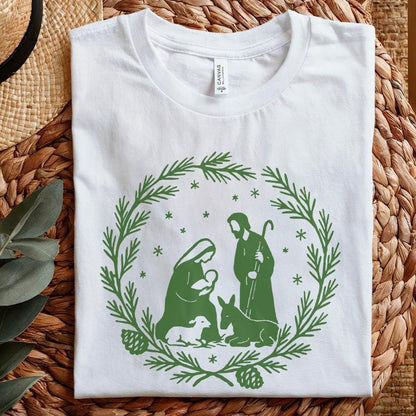 Christian Christmas Nativity Scene PNG, Holy Family - 300 DPI Design for