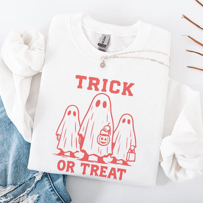 Trick Or Treat Retro Ghost PNG, Halloween PNG - 300 DPI Design for T-Shirt