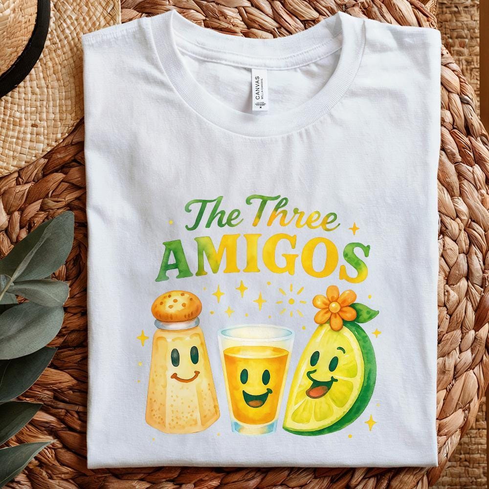 The Three Amigos PNG, Salt Lime Tequila Digital Art File - 300 DPI Design