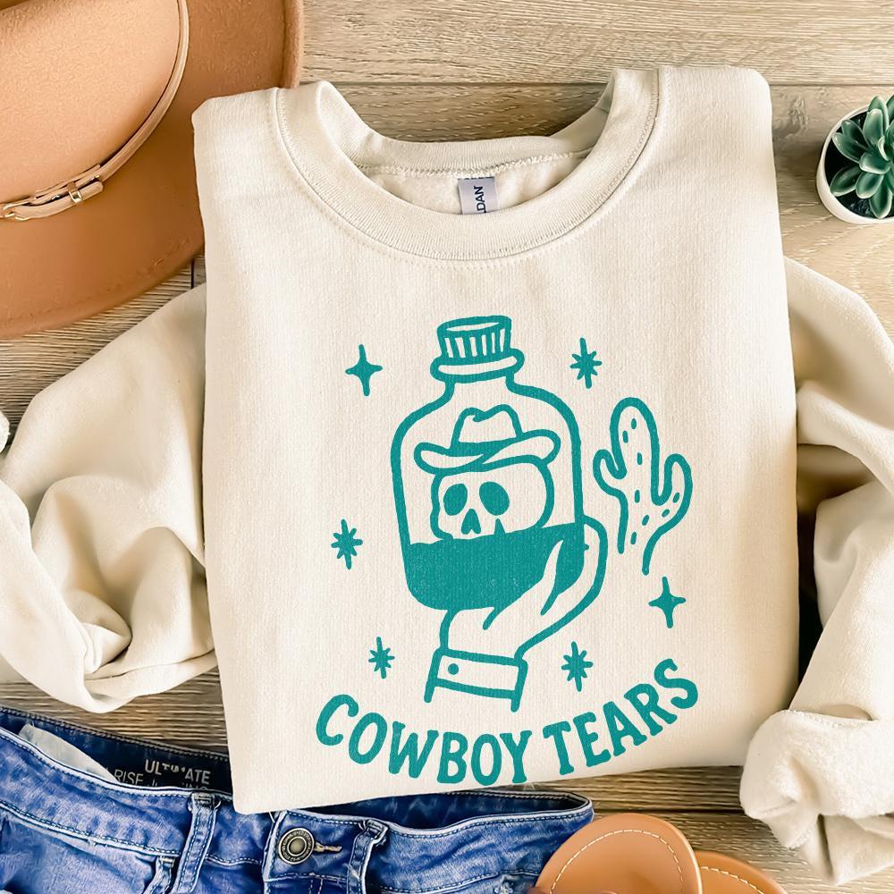 Cowboy Tears PNG, Western PNG Digital Download - 300 DPI Design for T-Shirt