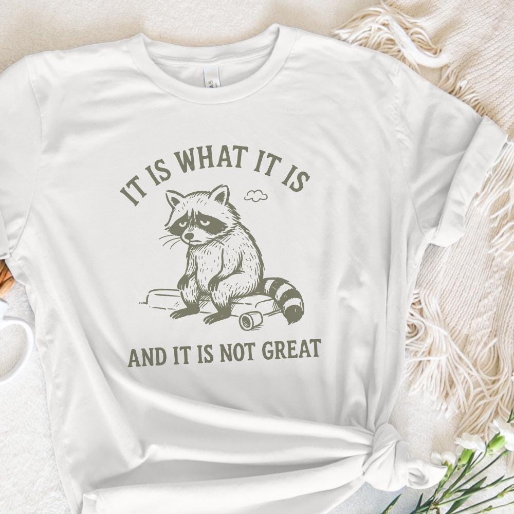 It Is What It Is And It Is Not Great PNG, Sad Raccoon Shirt - 300 DPI