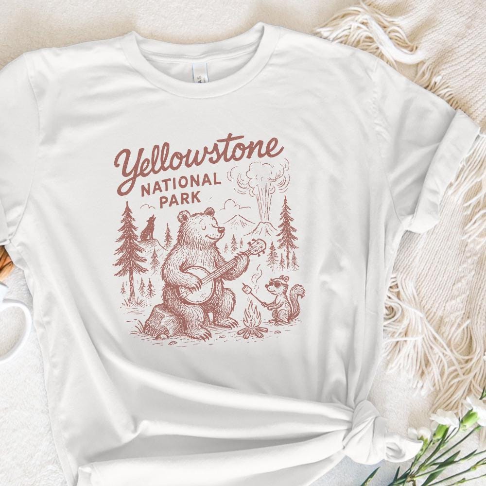 Yellowstone National Park PNG, Camping PNG - 300 DPI Design for T-Shirt
