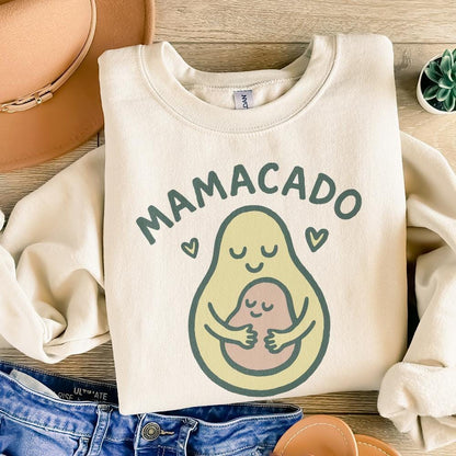 Mamacado PNG, Cute Avocado Mom and Baby Digital Download - 300 DPI Design
