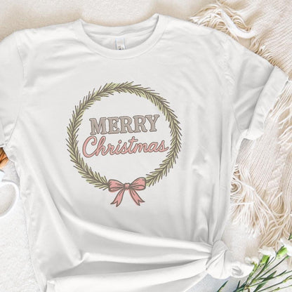 Merry Christmas Wreath PNG, Holiday Digital Download - 300 DPI Design for