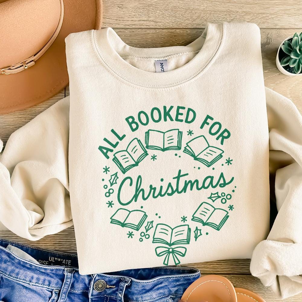 All Booked For Christmas PNG, Christmas Books PNG - 300 DPI Design for