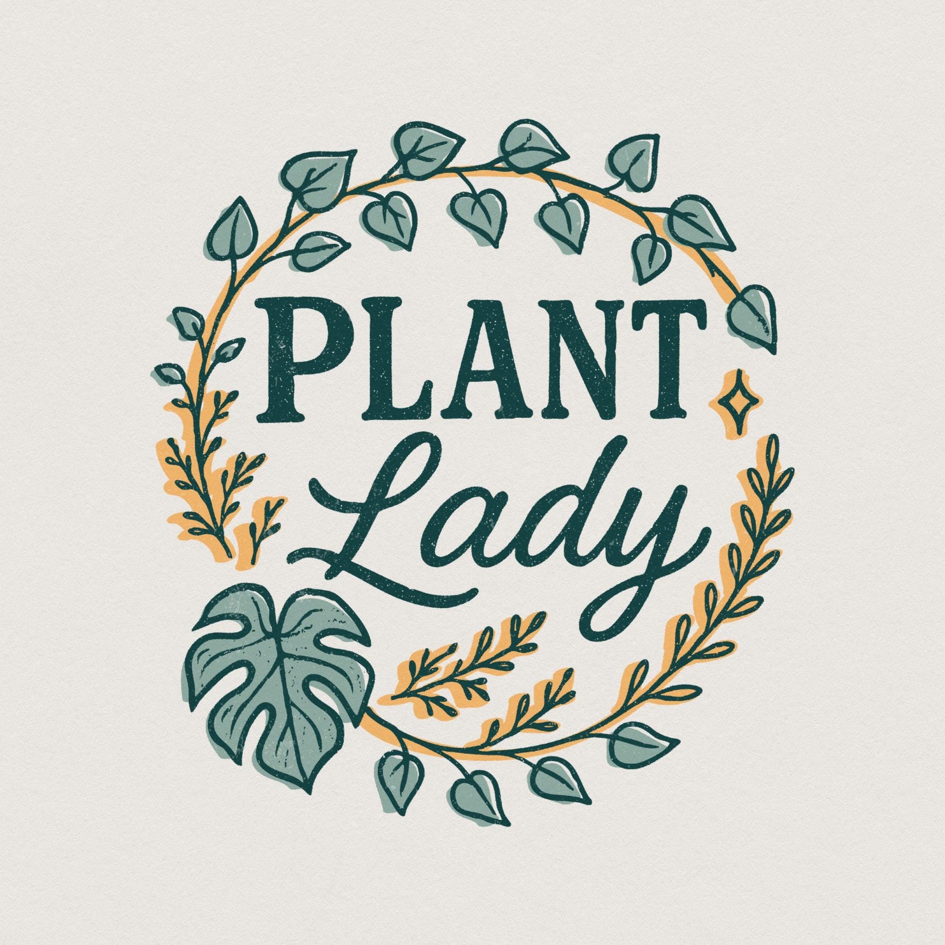 Plant Lady PNG, Botanical PNG for Plant Lover - 300 DPI Design for T-Shirt