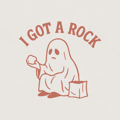 I Got A Rock PNG, Retro Ghost Halloween Digital Download - 300 DPI Design
