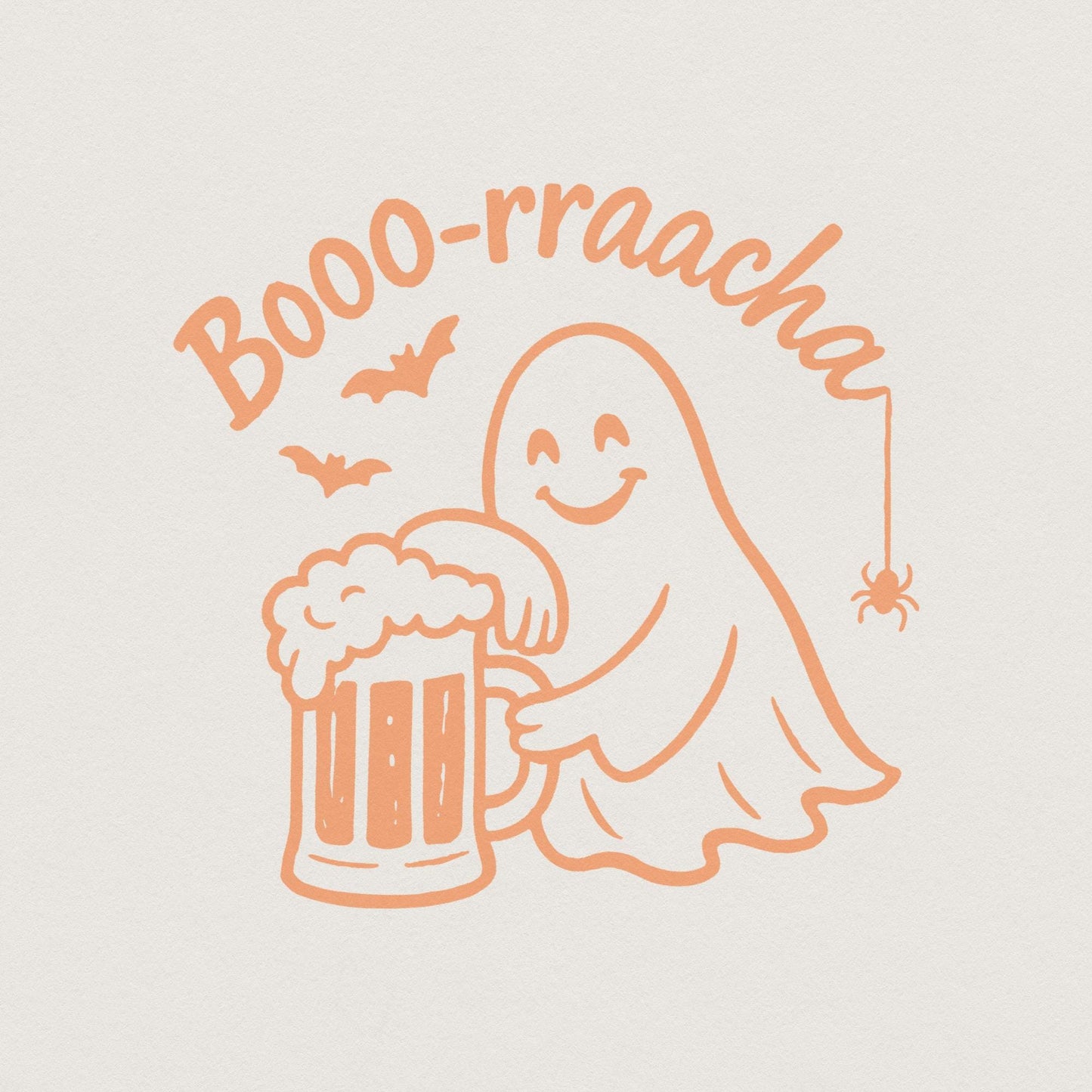 Booo-rraacha PNG, Retro Halloween Funny Ghost Digital Download - 300 DPI