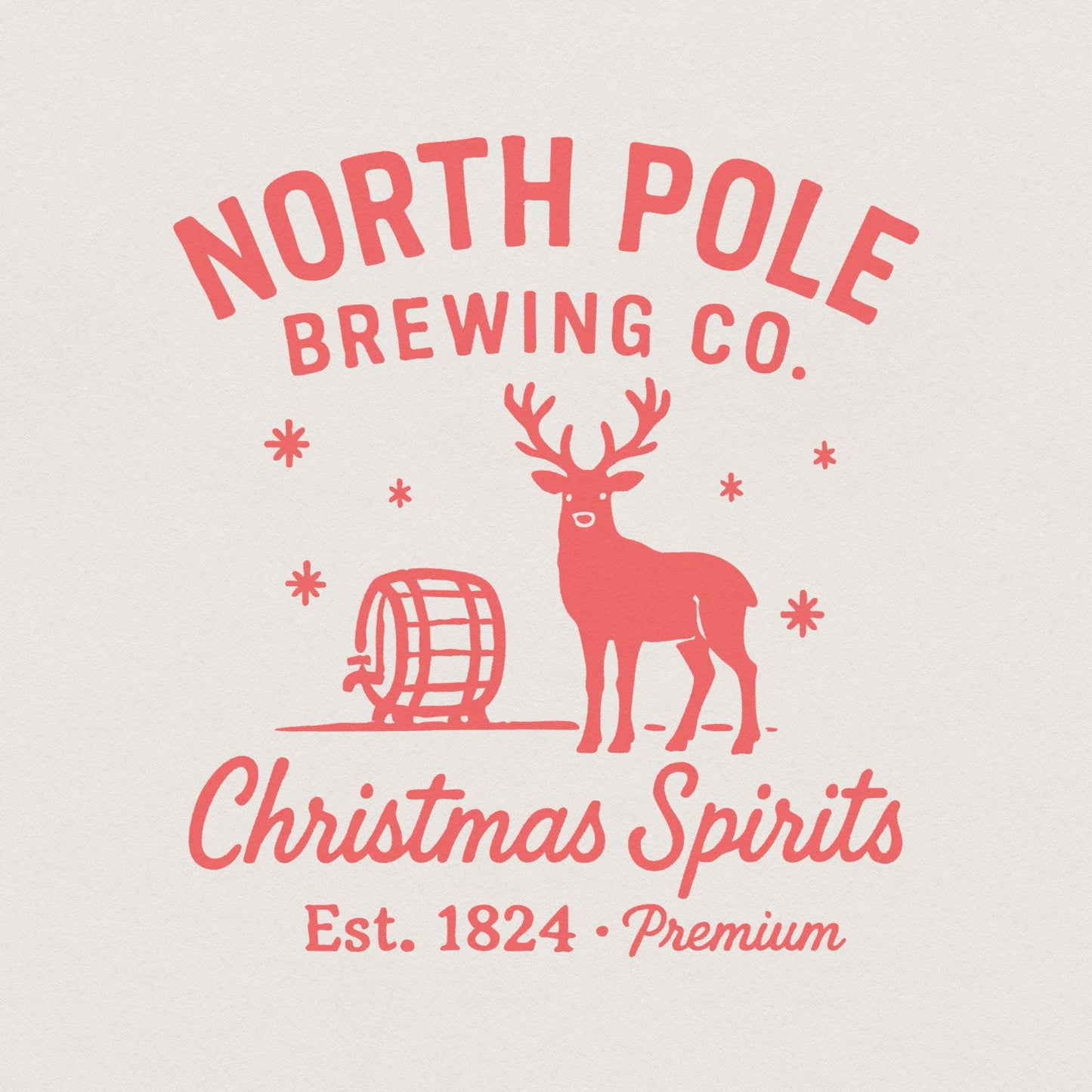 North Pole Brewing Co. Christmas Spirits PNG, Reindeer Holiday PNG - 300