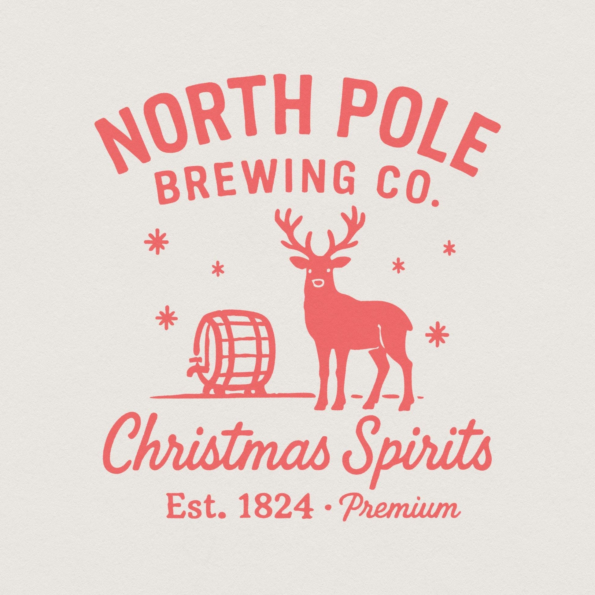 North Pole Brewing Co. Christmas Spirits PNG, Reindeer Holiday PNG - 300