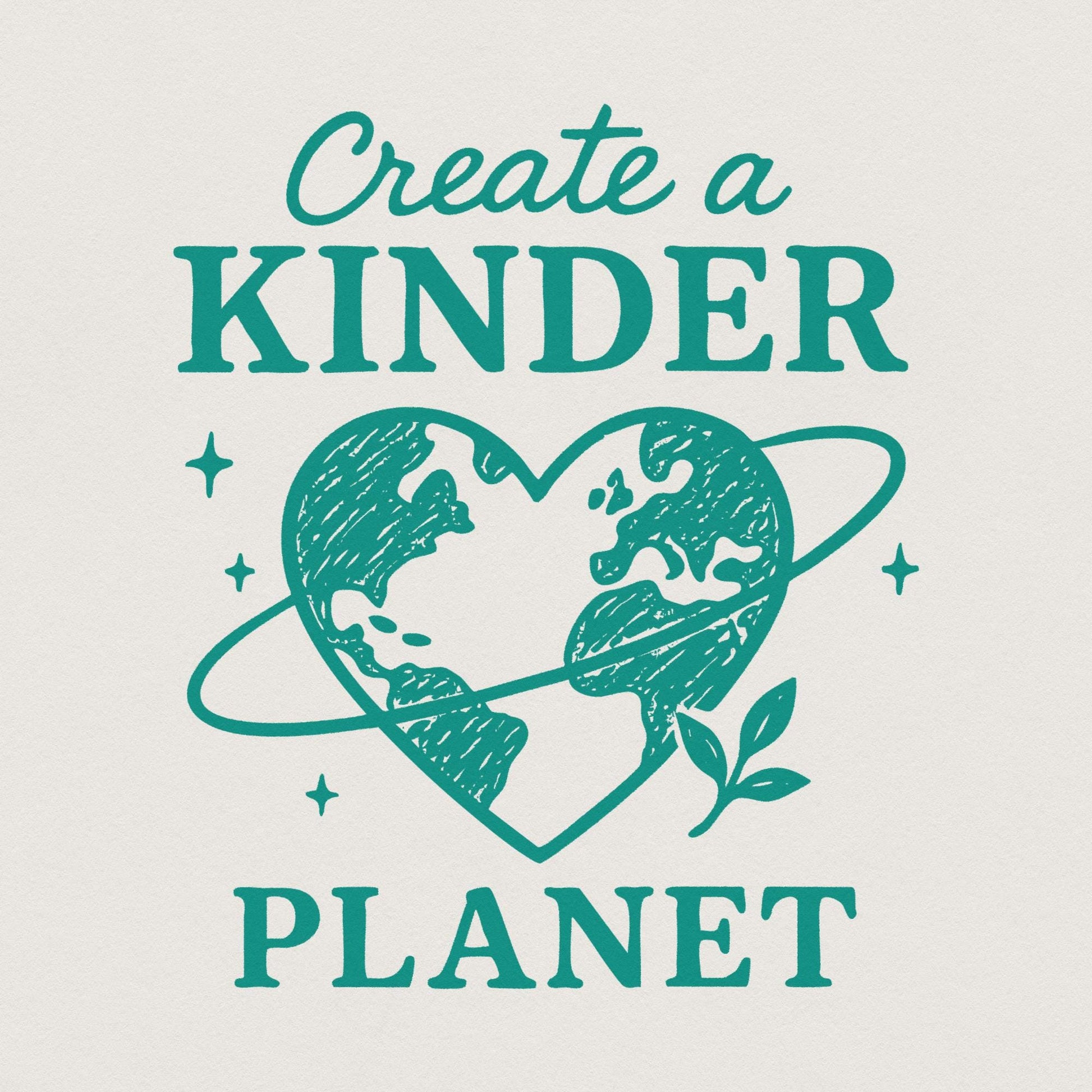 Create a Kinder Planet PNG, Eco Earth PNG - 300 DPI Design for T-Shirt