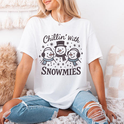 Chillin' With Snowmies PNG, Funny Christmas Snowman PNG - 300 DPI Design