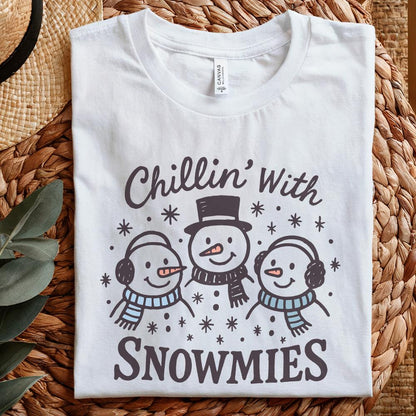 Chillin' With Snowmies PNG, Funny Christmas Snowman PNG - 300 DPI Design