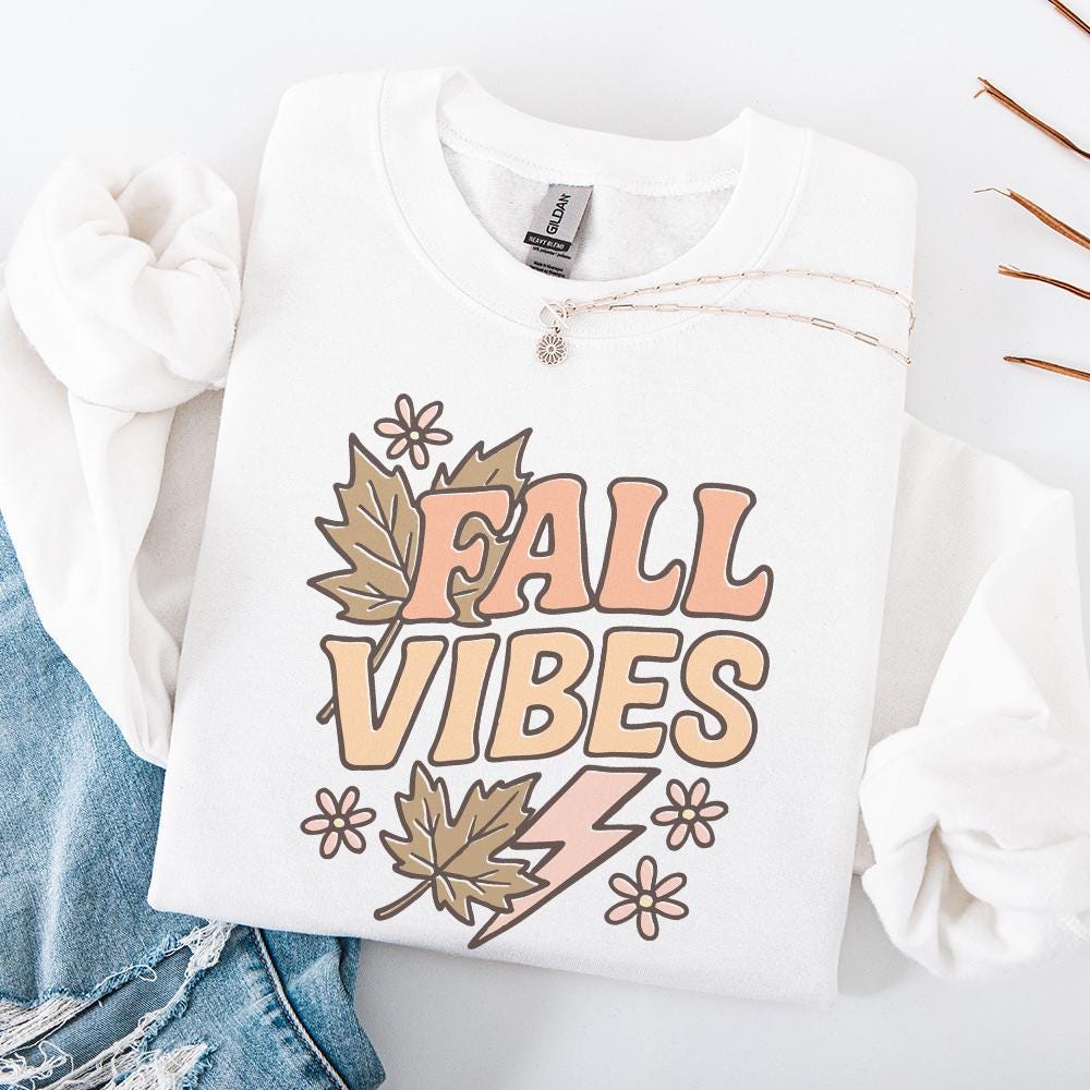 Fall Vibes PNG, Retro Autumn Shirt - 300 DPI Design for T-Shirt