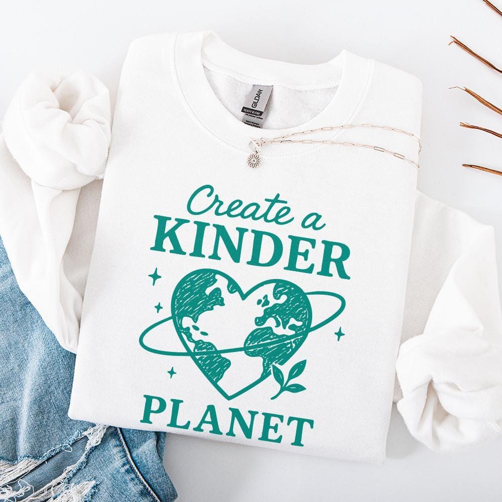 Create a Kinder Planet PNG, Eco Earth PNG - 300 DPI Design for T-Shirt