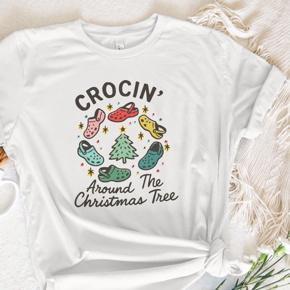Crocin' Around The Christmas Tree PNG, Funny Christmas Shirt - 300 DPI