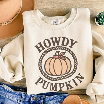 Howdy Pumpkin PNG, Western Fall PNG - 300 DPI Design for T-Shirt