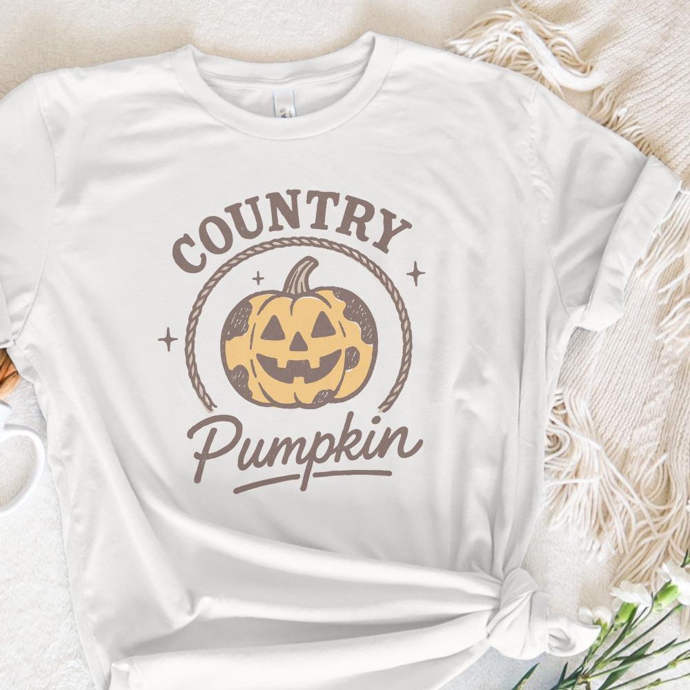 Country Pumpkin PNG, Retro Halloween PNG - 300 DPI Design for T-Shirt