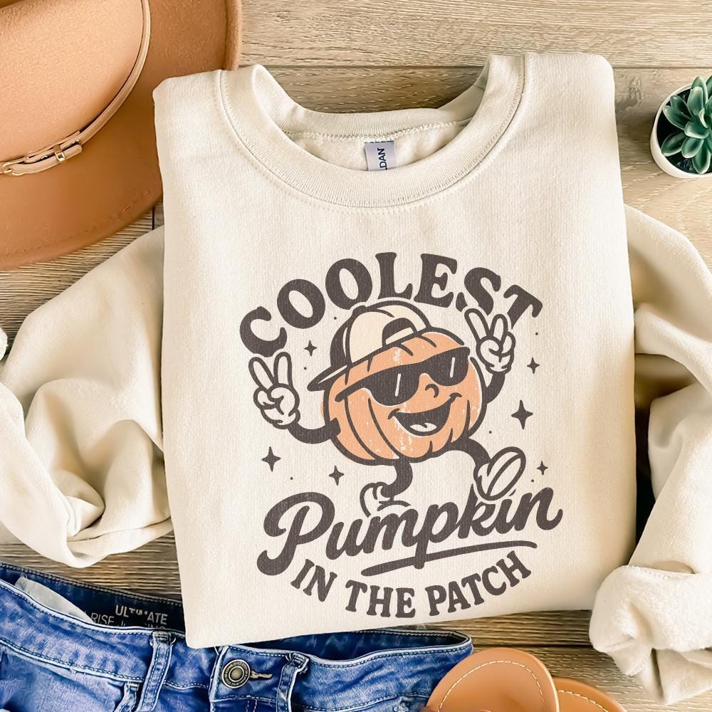 Coolest Pumpkin In The Patch PNG, Pumpkin Patch Crew - 300 DPI Design for