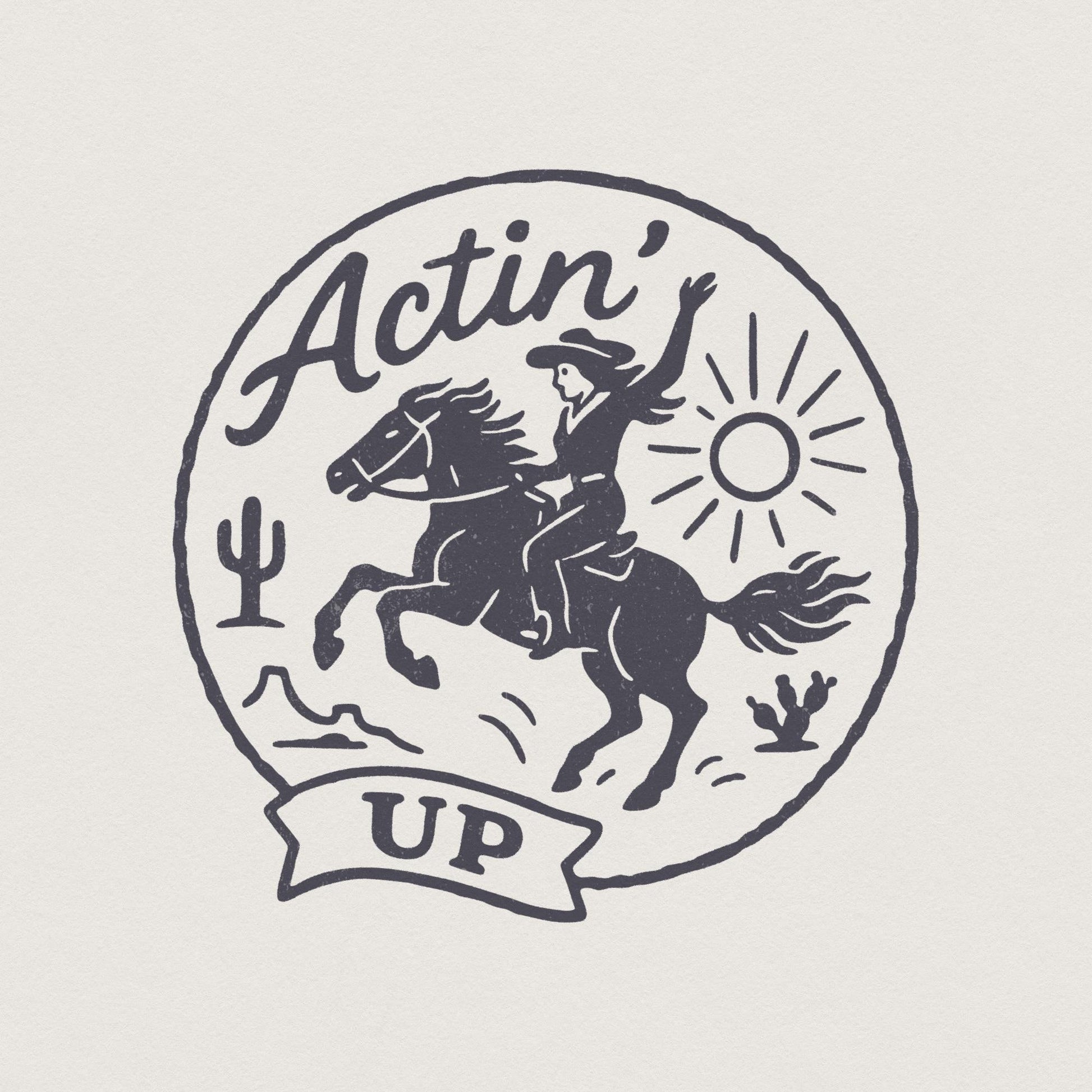 Actin' Up PNG, Cowgirl Horse Western Shirt - 300 DPI Design for T-Shirt