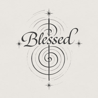 Blessed Modern Faith PNG, Inspirational Art PNG - 300 DPI Design for