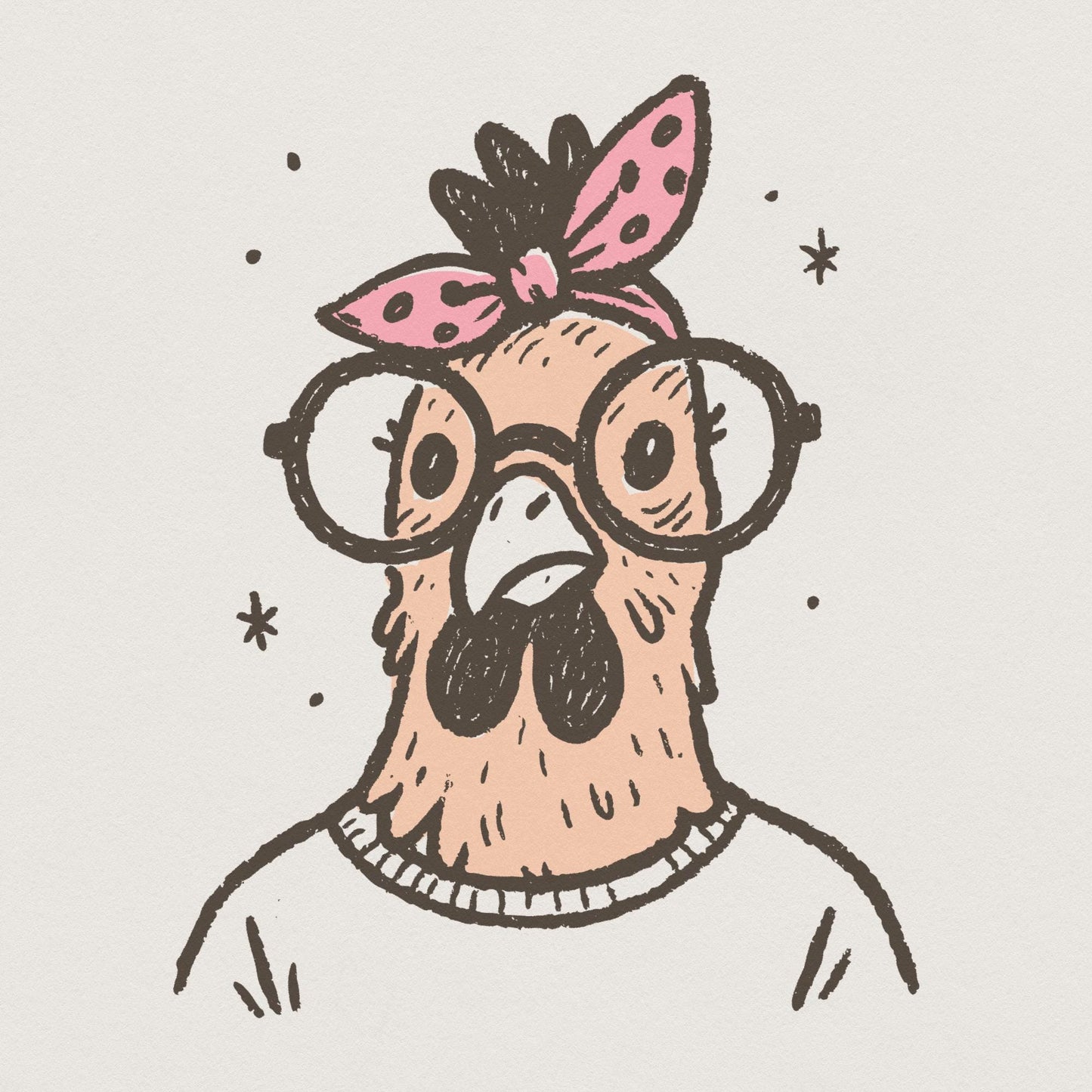 Funny Chicken Glasses PNG, Quirky Chicken PNG Digital Download - 300 DPI