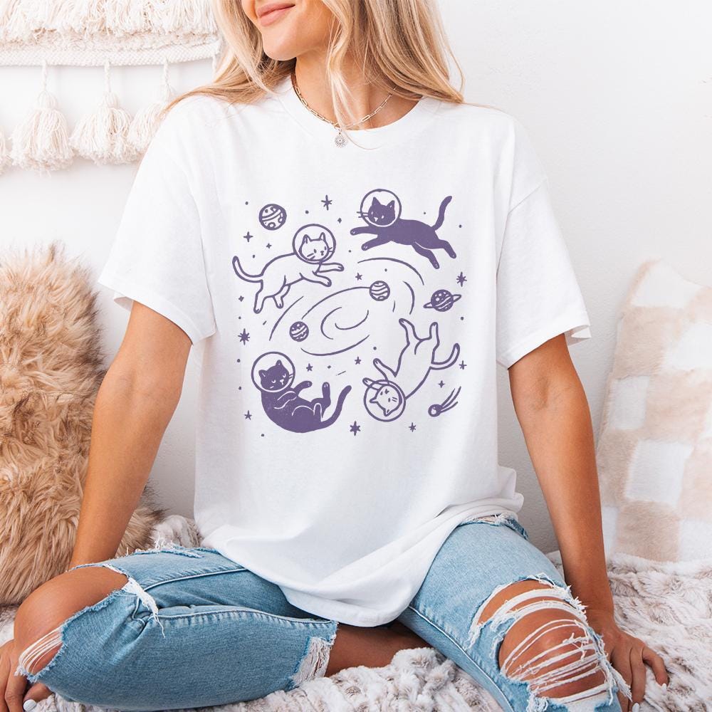 Space Cat PNG, Cat PNG - 300 DPI Design for T-Shirt