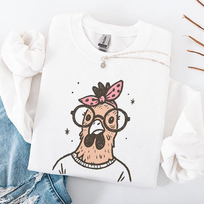 Funny Chicken Glasses PNG, Quirky Chicken PNG Digital Download - 300 DPI