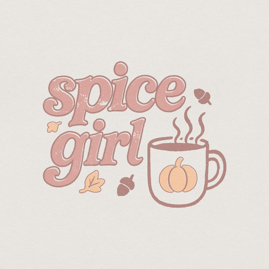 Spice Girl PNG Fall Pumpkin Coffee Mug PNG Autumn Acorn Leaves Cute