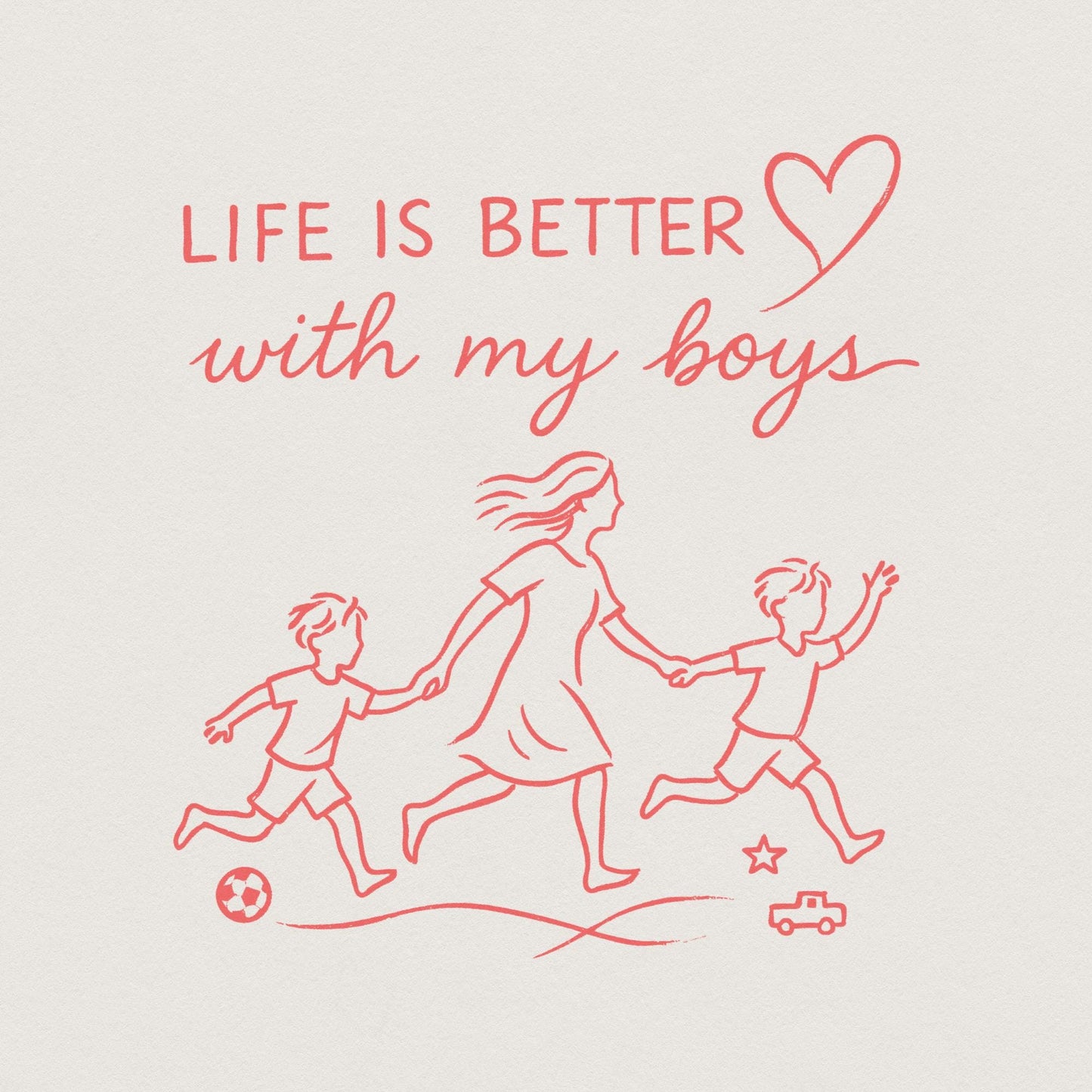 Life Is Better With My Boys PNG Sublimation, Mom Shirt PNG - 300 DPI