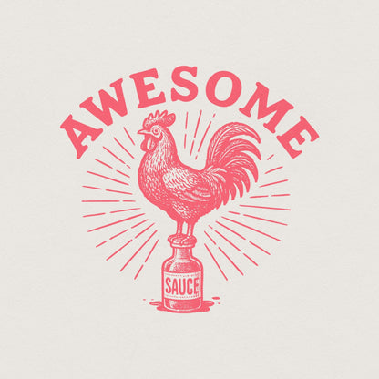 Awesome Sauce PNG, Retro Rooster Shirt - 300 DPI Design for T-Shirt