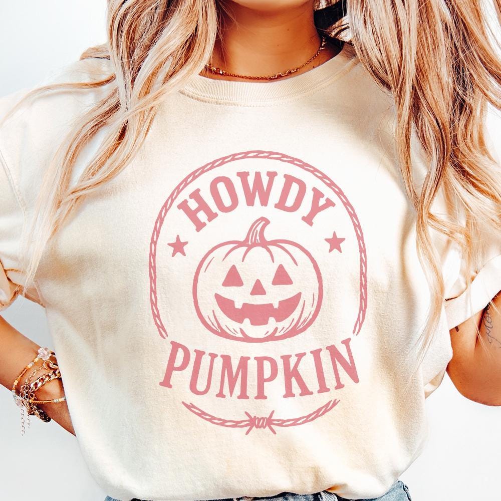 Howdy Pumpkin PNG, Western Fall PNG - 300 DPI Design for T-Shirt