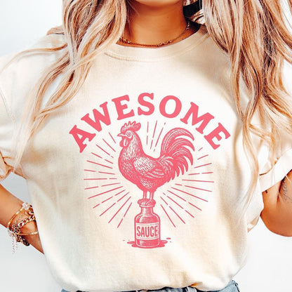 Awesome Sauce PNG, Retro Rooster Shirt - 300 DPI Design for T-Shirt