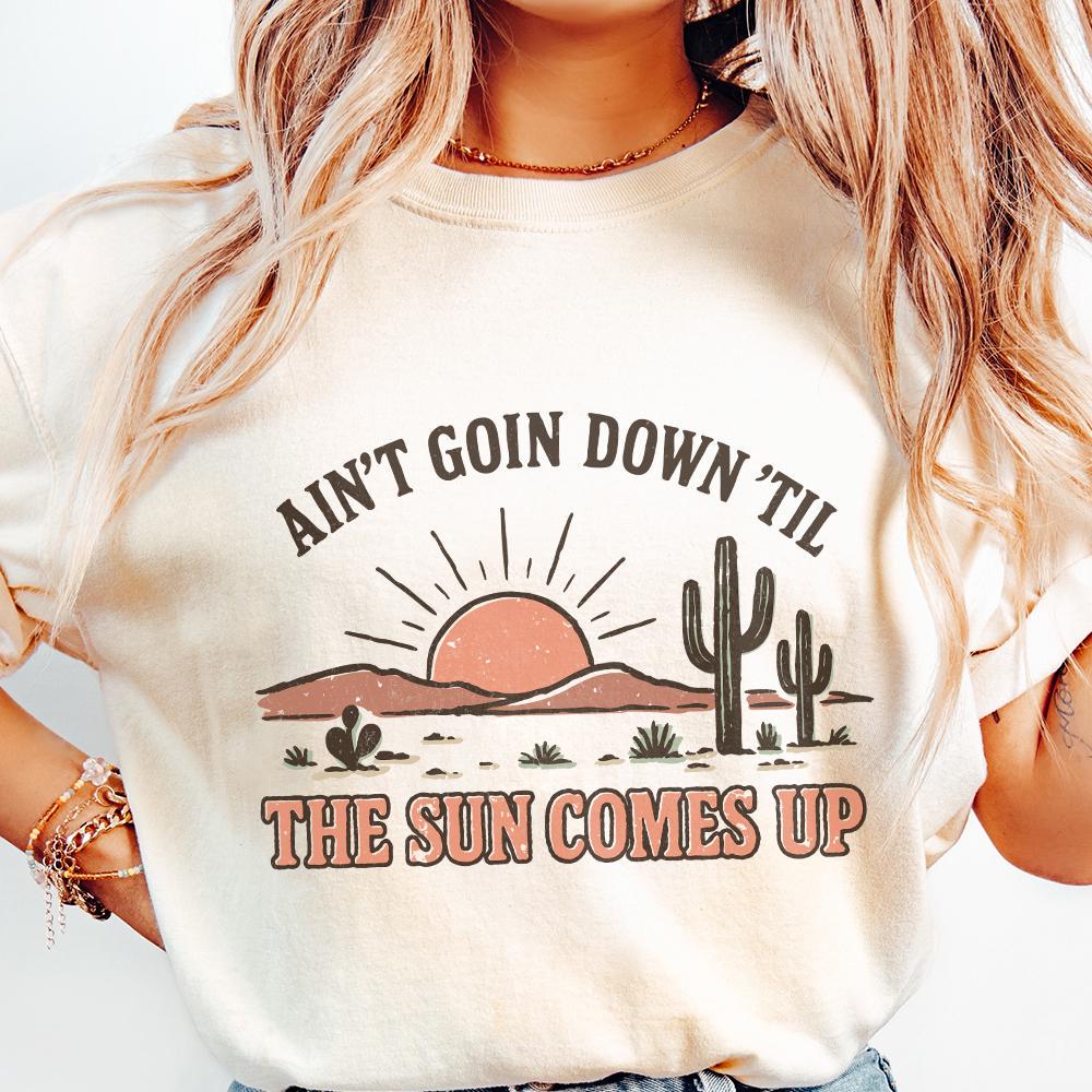 Ain't Goin Down 'Til The Sun Comes Up PNG, Western Desert Sunrise PNG -