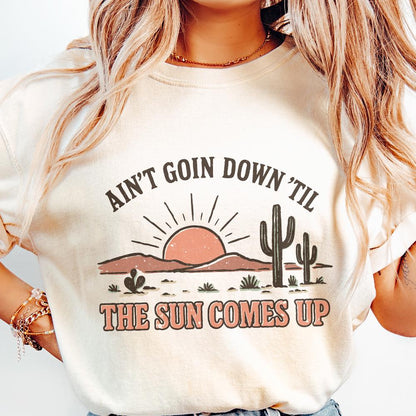 Ain't Goin Down 'Til The Sun Comes Up PNG, Western Desert Sunrise PNG -