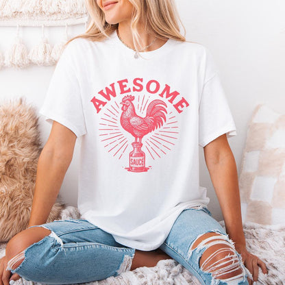 Awesome Sauce PNG, Retro Rooster Shirt - 300 DPI Design for T-Shirt