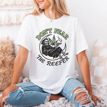 Don't Fear The Reefer PNG, Grim Reaper Smoking Weed Digital Art - 300 DPI