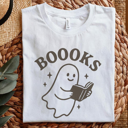 Boooks PNG, Cute Reading Ghost Clipart - 300 DPI Design for T-Shirt