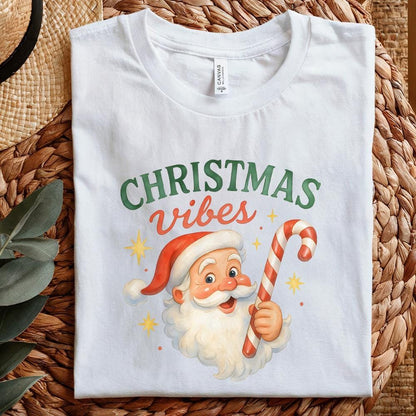 Christmas Vibes PNG, Vintage Santa Claus PNG - 300 DPI Design for T-Shirt